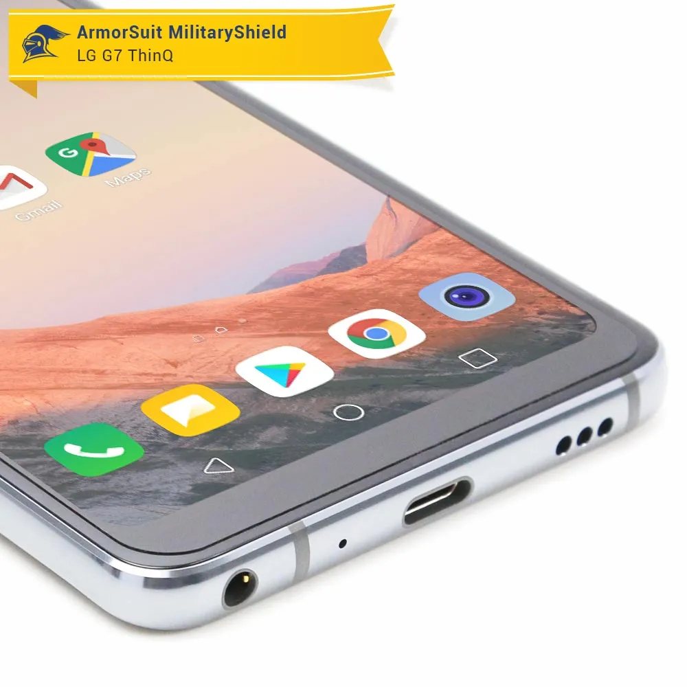 [2 Pack] LG G7 ThinQ Matte Case Friendly Screen Protector