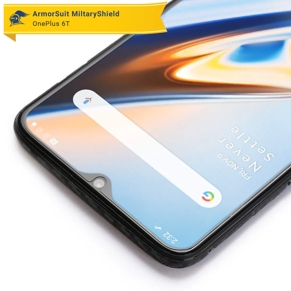 [2 Pack] OnePlus 6T Matte Case Friendly Screen Protector