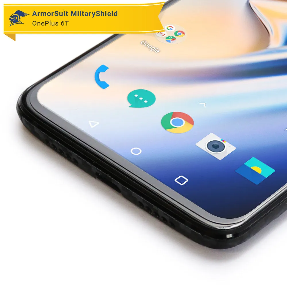 [2 Pack] OnePlus 6T Matte Case Friendly Screen Protector
