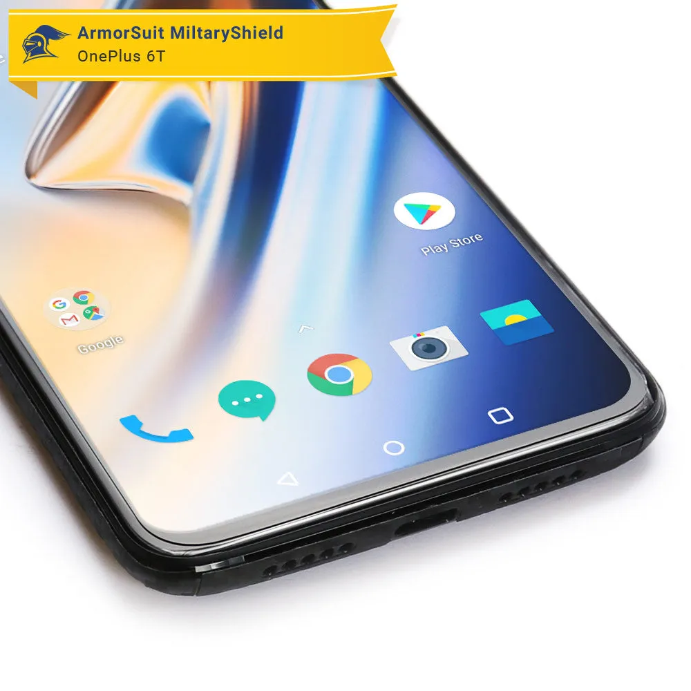 [2 Pack] OnePlus 6T Matte Case Friendly Screen Protector