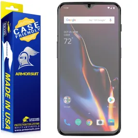 [2 Pack] OnePlus 6T Matte Case Friendly Screen Protector
