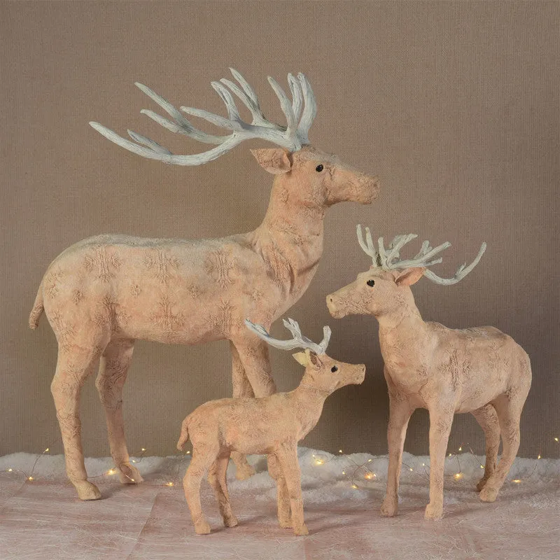 Blush Stag Standing - Lrg - Stonewashed Pink
