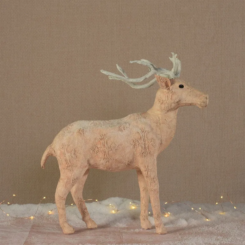 Blush Stag Standing - Lrg - Stonewashed Pink