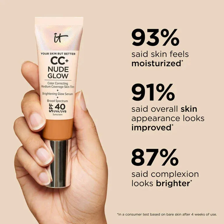 CC  Nude Glow Lightweight Foundation   Glow Serum with SPF 40 - It Cosmetics