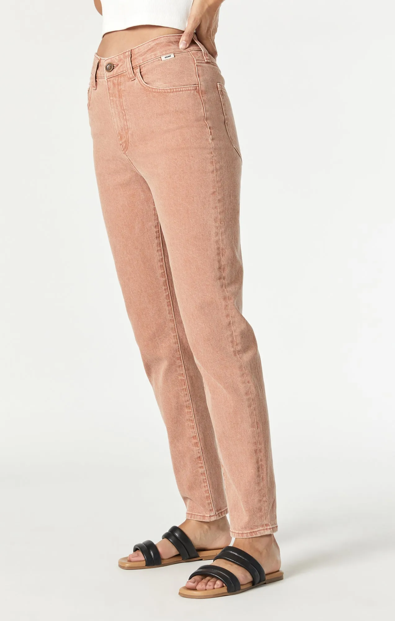 CINDY MOM JEANS IN SUNBURN NATURAL DYE