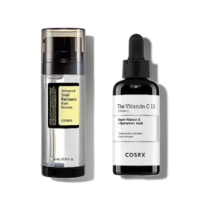 COSRX Anti-aging Serums- Snail Dual Essence 74.3%   Vitamin C 13% Serum, Niacinamide 5%, Intensive Hydrating for Fine lines, Hyperpigmentation, After Blemish Care