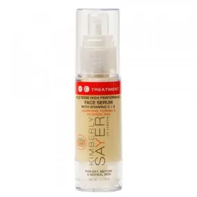 Kimberly Sayer Wild Rose High Performance Face Serum with Vitamins C   E, Organic Anti-Aging Formula to Rejuvenate, Hydrate, Brighten and Minimize Fine Lines and Wrinkles, 1 oz