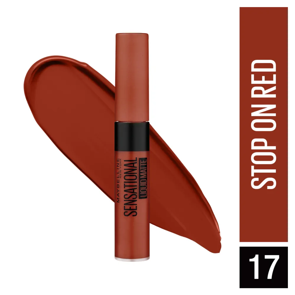 Maybelline New York Sensational Liquid Matte Lipstick, 24 Touch of Spice, 7ml - Liquid Lipstick Shades Delivering Intense Matte Color Effect