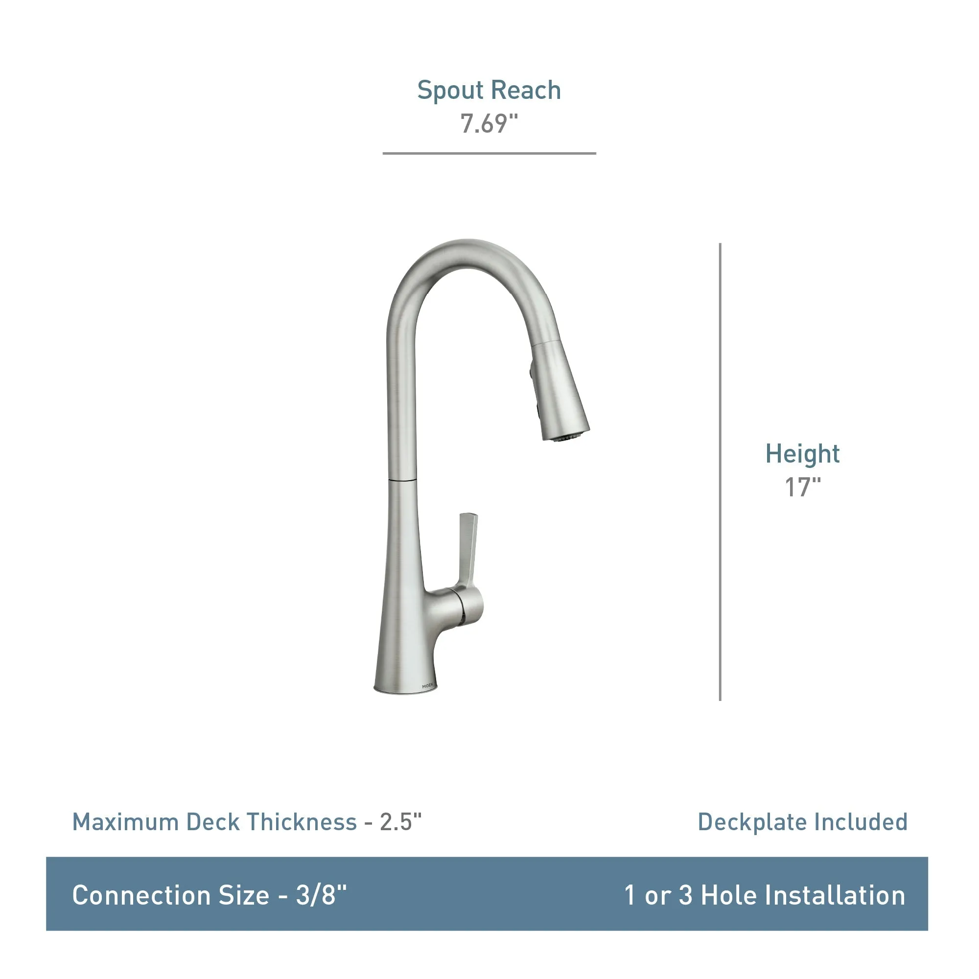 MOEN® Matte Black Kitchen Pulldown