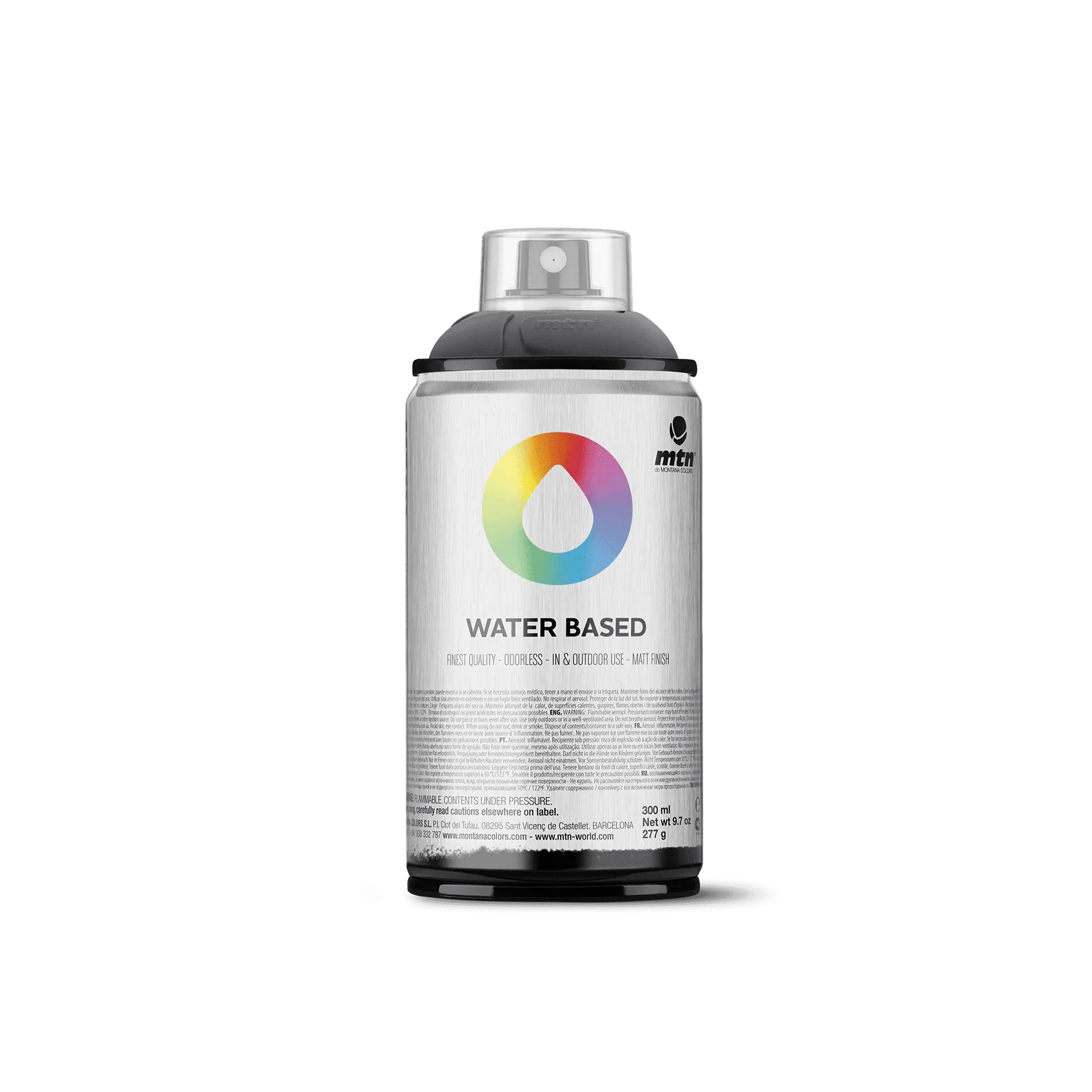 MTN Water Based 300 Spray Paint - <strong>NEW</strong> Neutral Grey Dark (WRV-7016)