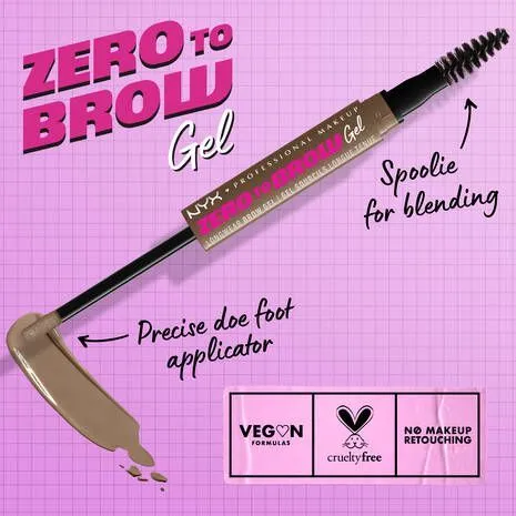 NYX ZERO TO BROW LONGWEAR BROW GEL