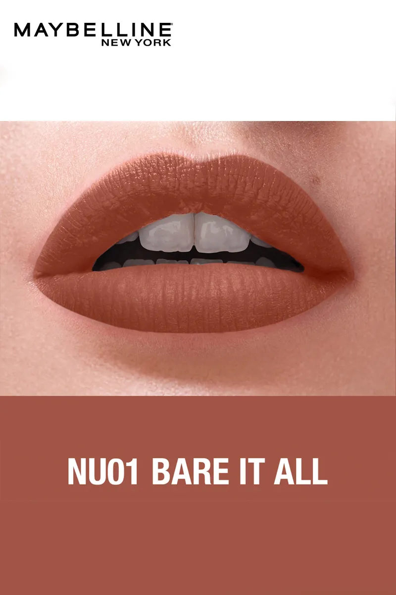 Sensational Liquid Matte Lipstick - NU 01 - Bare it All