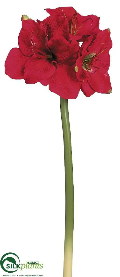 Silk Plants Direct Amaryllis Spray - Pink Blush - Pack of 6