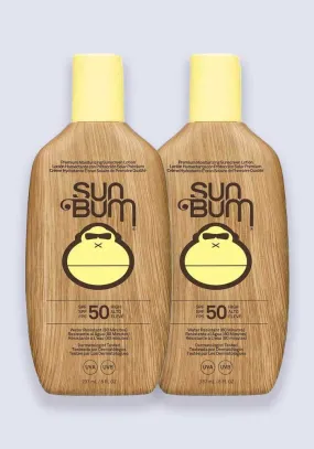 Sun Bum Original SPF 50 Sunscreen Lotion 237ml - 2 Pack Saver