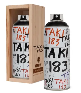 TAKI 183 Matte Black Spray Paint Can Artwork by Montana MTN